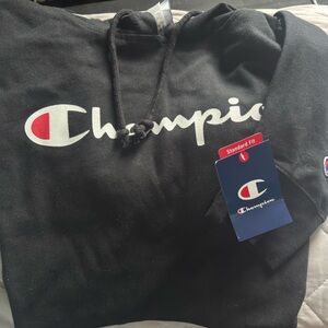 Champion Black Standard Fit Hoodie